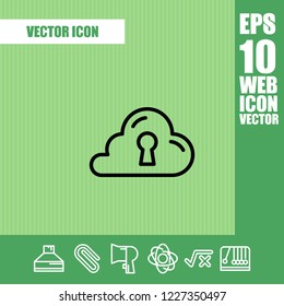 cloud block icon vector