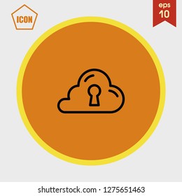 cloud block icon vector