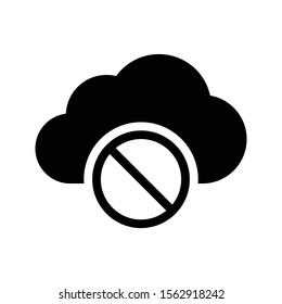 cloud block vector glyph flat icon 