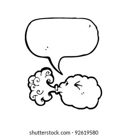 cloud blowing gale cartoon