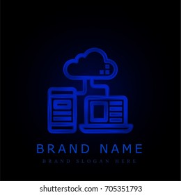 Cloud blue chromium metallic logo