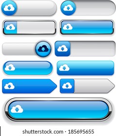 Cloud blue design elements for website or app. Vector eps10.
