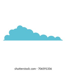 cloud blue extended in white background vector illustration