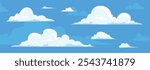 cloud in blue heaven in sunny summer day, cloudy beautiful nature panoramic