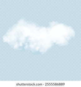 Cloud Blue Isolated on transparent background,Abstract Sky with Fluffy White fog or Cotton,Vector 3d Nature elements for Spring,Summer,Group of Smoke,Cloud bubble,Cloud Comping Shape