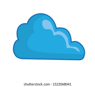 cloud blue silhouette vector illustration symbol