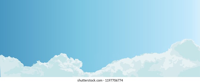 Cloud in blue sky. Abstract Shine Sunny day background with Cumulus cloud. Cloud closeup.