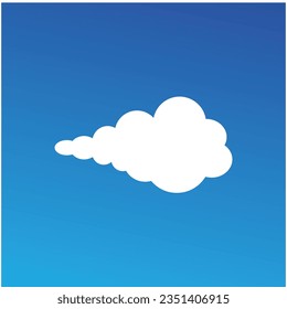 Cloud blue sky illustration vector flat element design