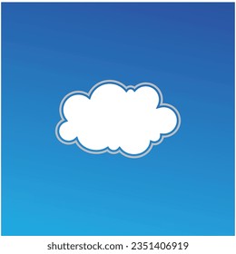 Cloud blue sky illustration vector flat element design