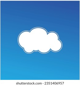 Cloud blue sky illustration vector flat element design