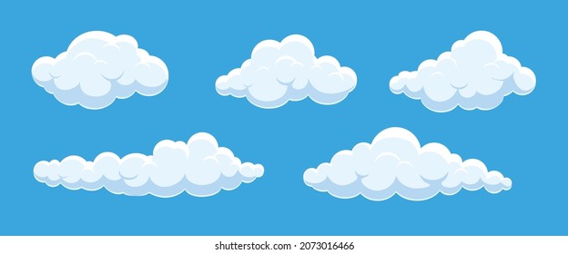 cloud in blue sky set collections clouds vector