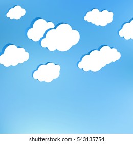 Cloud blue sky vector
