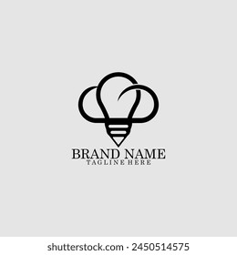 cloud bold logo design vector
