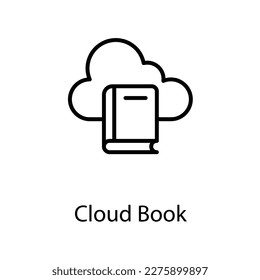 Cloud book icon design stock illustration
