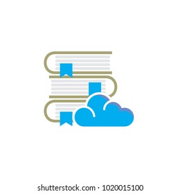 Cloud Book Logo Icon Design