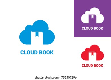 Cloud Book Logo Template Design