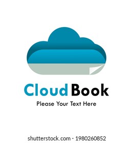 Cloud book logo template illustration