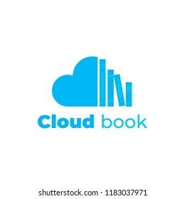 Cloud book logo. vector template