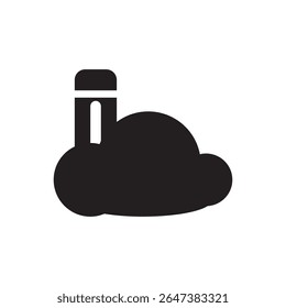 Cloud book storage icon. Icon of a book in the cloud, great for digital libraries or e-learning.