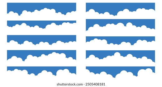 Cloud border divider shape for banner.