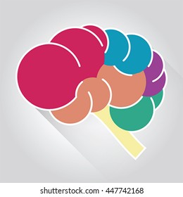 Cloud brain computing, vector 