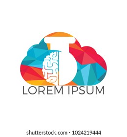 Cloud Brain lab logo design.