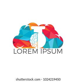 Cloud Brain lab logo design.