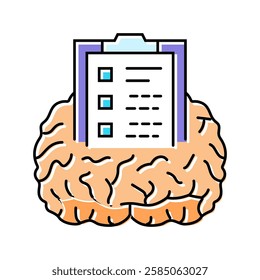 cloud brainstorm color icon vector. cloud brainstorm sign. isolated symbol illustration