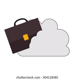 cloud with briefcase icon
