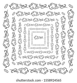 cloud brush pattern in a square shape