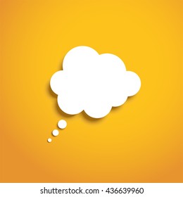 Cloud bubble icon for message vector illustration EPS10.