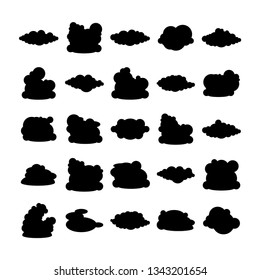 cloud bubble icons vector set