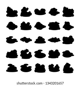 cloud bubble icons vector set