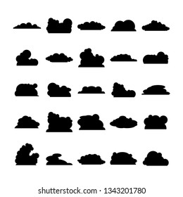 cloud bubble icons vector set