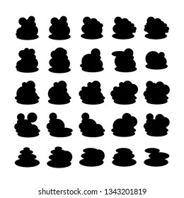 cloud bubble icons vector set