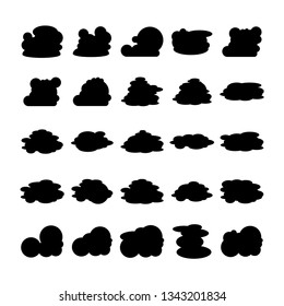cloud bubble icons vector set