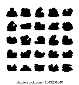 cloud bubble icons vector set