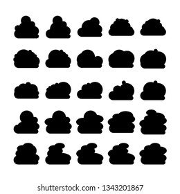 cloud bubble icons vector set
