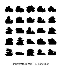 cloud bubble icons vector set