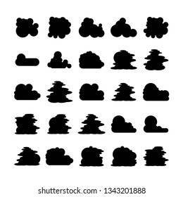 cloud bubble icons vector set