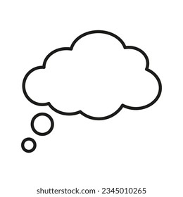 Cloud bubble message. Cloud thought. Vector illustration. EPS 10.