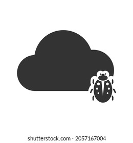 Cloud Bug Fix Icon Design Vector