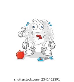 the cloud burp mascot. cartoon vector