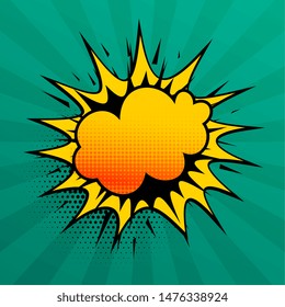 cloud burst comic style speech effect background