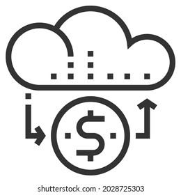 VECTOR DE ICONOS DE LA LÍNEA DE NEGOCIO DE LA NUBE
