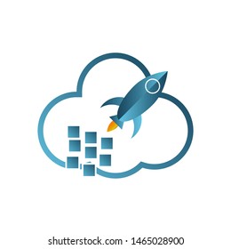 cloud business logo vector image
