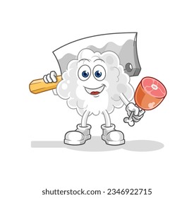 the cloud Butcher illustration. character vector
