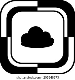 Cloud button mosaic square