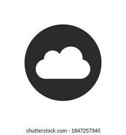 Cloud button vector icon. Simple flat symbol