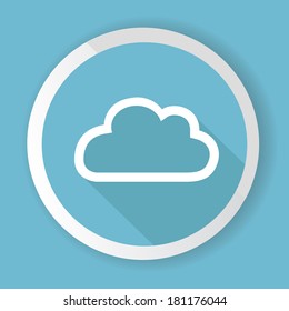 Cloud button,vector